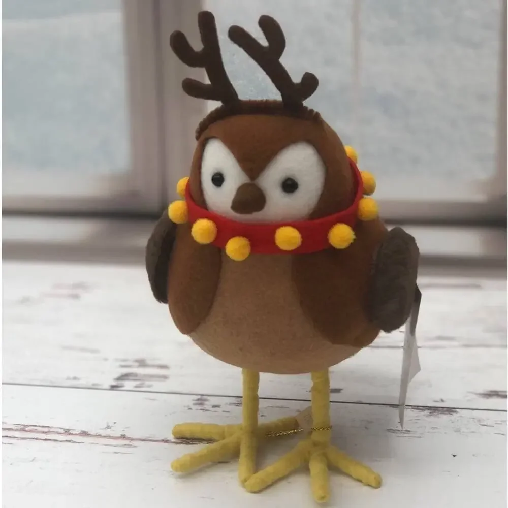 New Target Wondershop Christmas Reindeer Bird Bells Felt Fabric 2022